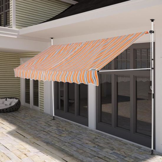 Auvent Retractable Balcon Store Banne Manuel Terrasse Marquise Soleil Hauteur Reglable Sans Percage Jaune Bleu 180x350cm Achat Vente Store Store Banne Store Banne Jaune Bleu 350cm Cdiscount