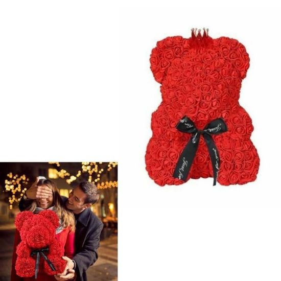 ours en peluche fleur