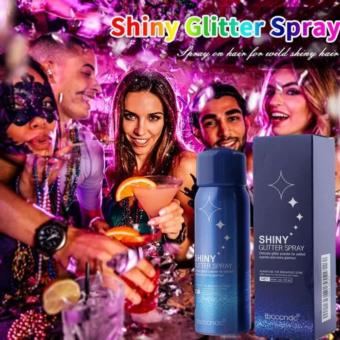 Acheter Spray pailleté 60 ml, spray pailleté pour cheveux et corps, spray  pailleté pour le corps, spray poudre pailleté, boîte de nuit Party Body  Glitter Spray Stage Make