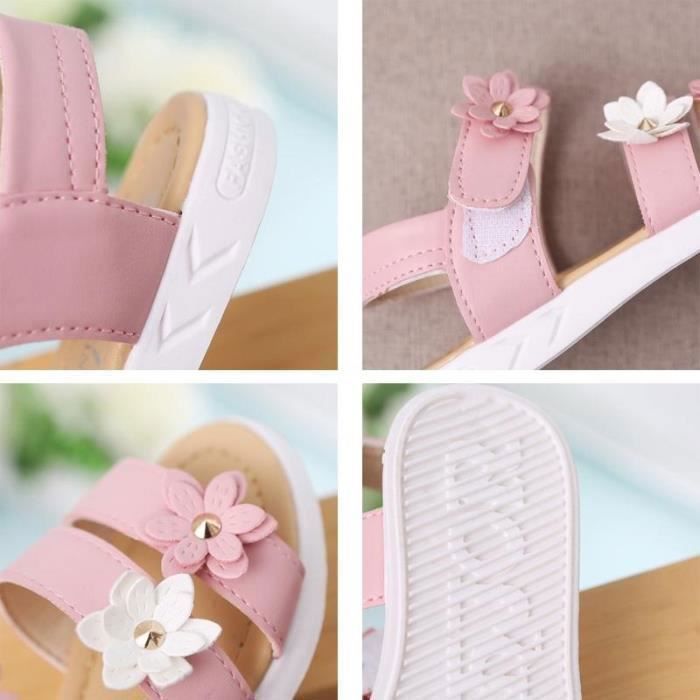 Sandales Fille 21 32 Mode Sandales Bout Ouvert Fille de Marche Ete Chaussure de Sport Outdoor Plage Sandales Fille Rose