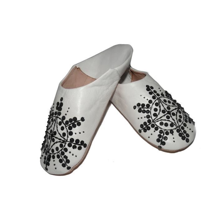 Babouche store blanche femme