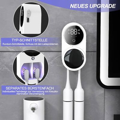 Stérilisateur mural de brosse à dents UV avec distributeur automatique