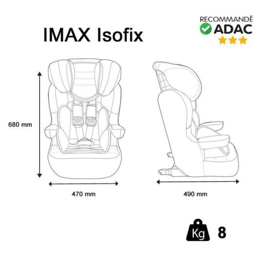 rehausseur isofix avec harnais