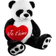 Peluche géante XXL - HENRY BRUBAKER - Panda Nounours - 100 cm - Cœur en Peluche 'Je t'aime'-0
