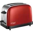 Grille-pain RUSSELL HOBBS 23330-56 - Colours Plus - Technologie Fast Toast - Rouge flamme - Fentes extra-larges-0