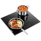 KICHPOWER Plaque de cuisson Induction-plaque à induction-4 foyers & boosters-6000 W-L59 cm-Noir-Chauffage rapide