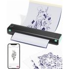 DARMOWADE Imprimante de pochoir de transfert de tatouage sans fil avec kit complet pour tatoueurs, imprimante thermique Bluetooth compacte et