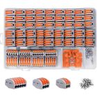 DUPHOY Cosses Electriques kits 120 PCS, Connecteur Electrique Compact Rapide Câbles de Bornier avec fixes etanche Épissure à fil Levier