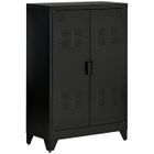 HOMCOM - Meuble de rangement - Métal - 75x33x110cm - Noir