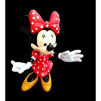 Disney - Figurine - Minnie Mouse - Robe Rouge - (Taille : 21 cm x 20 cm x 10 cm) - (Comme Neuf)  