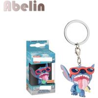 Figurine Porte-clés de poche Pop! Stitch (manger de la glace) - 01 - Pendentif décorations cadeau jouet Ornements