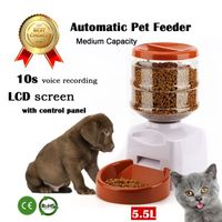 LCC® Distributeur Automatique De Nourriture Pour Animaux Pour 3 fois/Jour Pet Feeder Automatique Distributeur de croquettes Gamelle