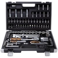 Set De 53 Clés à Cliquet Professionnel – Tilidote, Noir, Métal, Pour Auto Et Vélo
