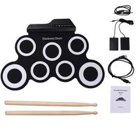 The ONE Batterie électrique avec 333 sons, coussinets de batterie électronique en maille avec connectivité USB MIDI pour adultes et débutants (EDM-200