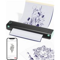 Imprimante de pochoir de transfert de tatouage sans fil avec kit complet pour tatoueurs, imprimante thermique Bluetooth compacte et