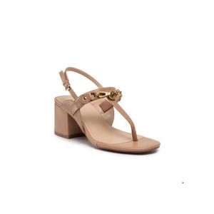 Sandales à Talon été Femme – Taille 41, Couleur Beige, Cuir