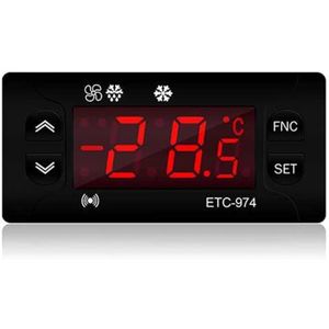 COMMANDE CHAUFFAGE Etc-974 Mini Régulateur De Température Réfrigérateur Thermostat Régulateur Thermorégulateur Ntc Double Capteur[L1415]