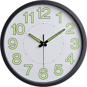 HORLOGE - PENDULE Horloge Murale Lumineuse, 30.5cm Ronde Minimaliste