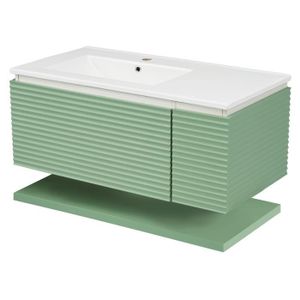 SALLE DE BAIN COMPLETE Meuble salle de bain complet - vert - L90.5XP46.3X