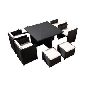 Ensemble table et chaise de jardin Salon de jardin - 8 personnes - MIAMI - Concept Us