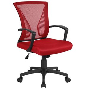 61 x 61 x 95-105 cm Noir Yaheetech Chaise de Bureau /à Roulettes avec Accoudoirs Pliables Fauteuil Ordinateur Si/ège Plus Large Hauteur R/églable