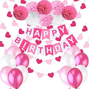 Guirlande Ballons Joyeux Anniversaire Argent Cdiscount Maison