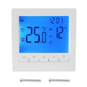 THERMOSTAT D'AMBIANCE ETO- thermostat avec écran LCD Thermostat Numérique électronique avec écran LCD Thermostat electromenager accessoires Blanc