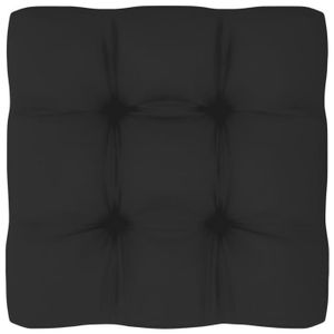 COUSSIN LIU-7388291256256Coussin de canapé palette Noir 70x70x10 cm