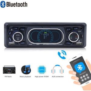 AUTORADIO High-LETOUCH Autoradio Voiture Stéréo Mains Libres Bluetooth pour voiture Radio FM Lecteur MP3 Lecteur USB  SD  AUX avec Télécomman