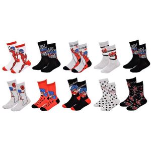 Lot 10 Paires Chaussettes Enfants Coton Multicolore Rayées – Respirantes, Anti-Transpiration, Bord Confort Sans Pression (Tailles 23-38)