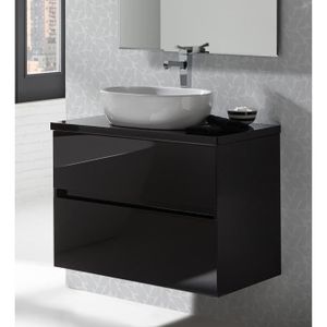 MEUBLE VASQUE - PLAN Meuble de salle de bain Berlin coloris noir avec v