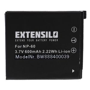 BATTERIE APPAREIL PHOTO EXTENSILO Batterie remplacement pour Casio NP-60 p