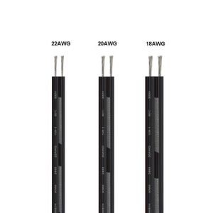 CÂBLE - FIL - GAINE Câble de batterie,black-100m-22AWG--Câble électriq