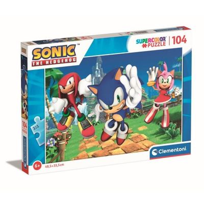 Clementoni - Puzzle Enfant 60 Pièces Sonic - Fabriqué en Italie, 26073