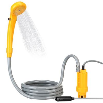 Douche Portable De Camping 12V – Pompe électrique, Tuyau 2 M, Pression Réglable – Pour Voiture, Camping, Jardin