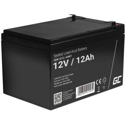 GreenCell® Rechargeable Batterie AGM 12V 12Ah accumulateur au Gel Plomb Cycles sans Entretien VRLA Battery étanche Résistantes - Bricolage
