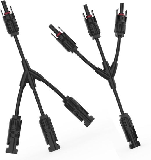2 Pièces Connecteurs Solaires SAE 12AWG - Câble Résistant Aux Intempéries Avec Déconnexion Rapide Pour Panneaux Solaires Moto & Générateur