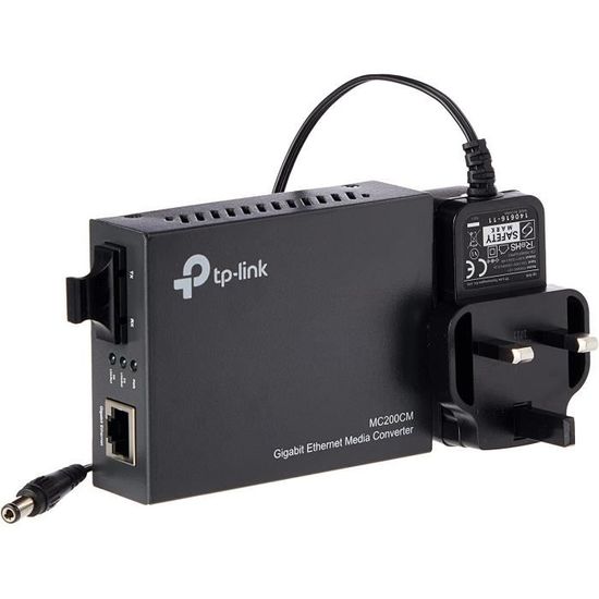 MC200CM Convertisseur RJ45 Gigabit Fibre Optique Multimode 850nm 0.55km , Noir[392