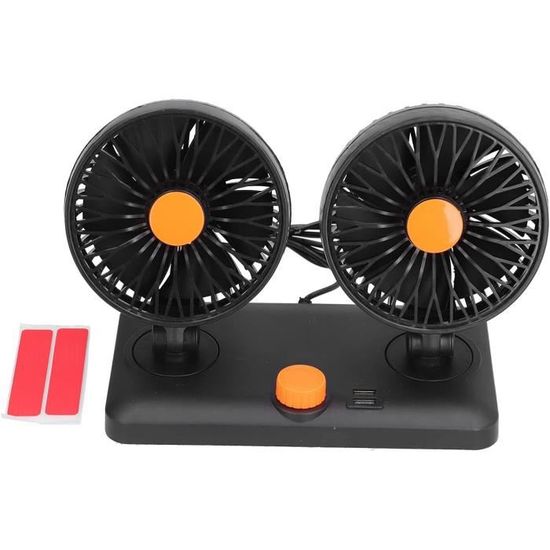 Ventilateur Portable Tableau De Bord Ventilateur Voiture 12V Rotatif 360° - Ventouse Tableau De Bord - Rafraîchissement Instantané - Noir Ventilateur 12v