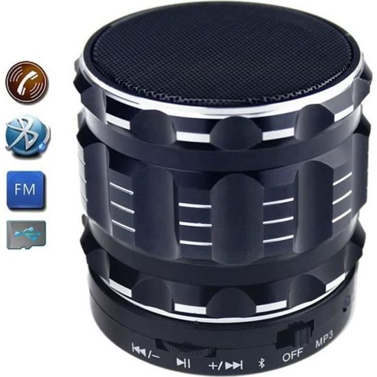 Mini Enceinte Bluetooth Sans Fil Portable Hautparleur Speaker pour Smartphone NOIR Cdiscount
