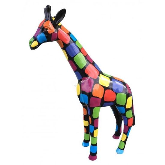 Statue Girafe - Multicolore - 89x20 cm | , créateur d'intérieur