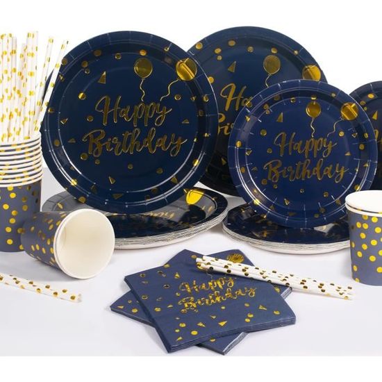 Set Fête 16 Personnes Vaisselle Jetable Anniversaire Chantier - 80 Pièces Thème Construction Enfants Décoration Fête Enfant Chantier Jetable