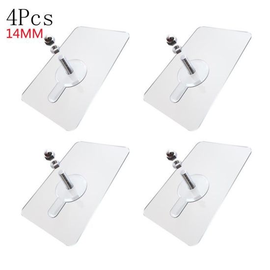 Lot De 30 Crochets Adhésifs Sans Perçage - Pour Rideaux, Clés, Filets, Décoration Salle De Bain, 2.4x1.7 Cm, Installation Facile - 5