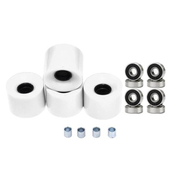 4 Roues De Skateboard 60mm Uxcell Pour Croisière - Dureté 78A - Jaune Fluo - Neuves