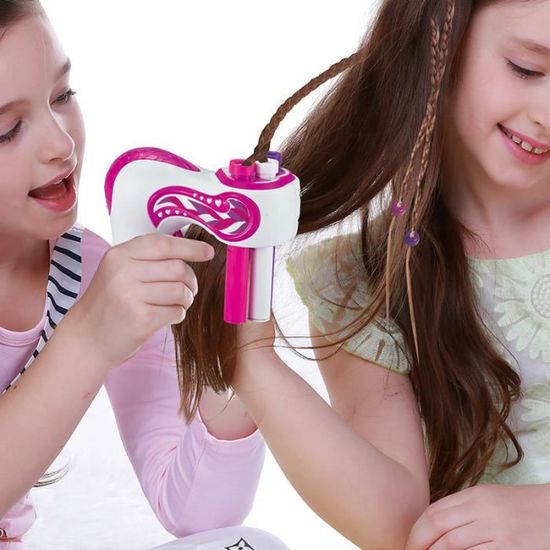MeoZynxadril Machine à Tresser – Kit Complet – Tresseur Cheveux Avec Perles – ABS/PS – Peigne Inclus – Cadeau Fille 4-6 Ans
