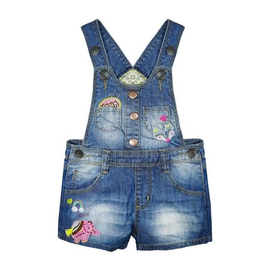 Salopette Courte Fille Gap Jean 1969 - Taille XS, Bleu Denim, Occasion Très Bon état