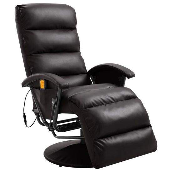 569Magasin•)Fauteuil Chair Esthétiquement|Fauteuil de massage TV Marron SimilicuirDimension65 x 101 x 100 cm Ergonomique Confortable
