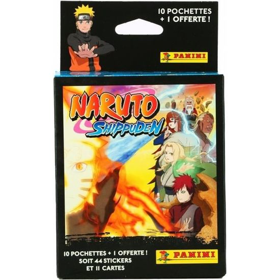 Panini Naruto Shippuden – Blister De 10 Sobres + 1 Regalo, 44 Pegatinas Y 11 Tarjetas, Colección