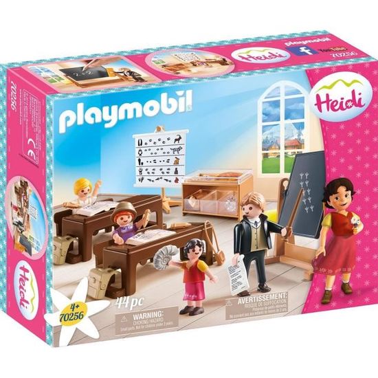 PLAYMOBIL - Heidi - Salle de classe à Dörfli - 44 pièces - Pour enfant de 4 ans et plus