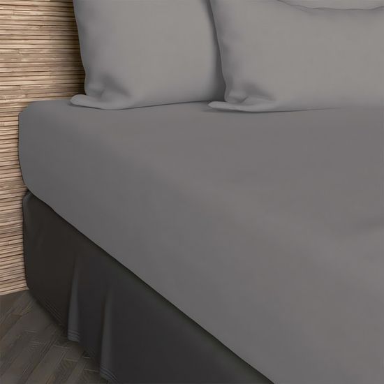 Drap Housse Coton So Gris 140 X 200 Cm Achat Vente Drap Housse Cdiscount